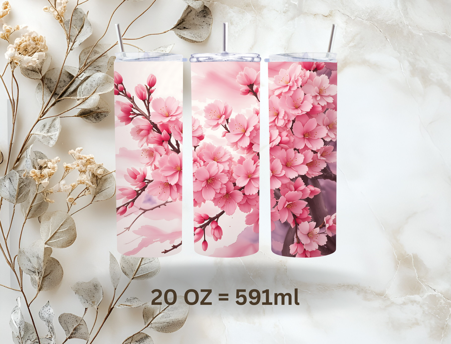 Tumbler 20oz (591ml) "Kirschblüte"