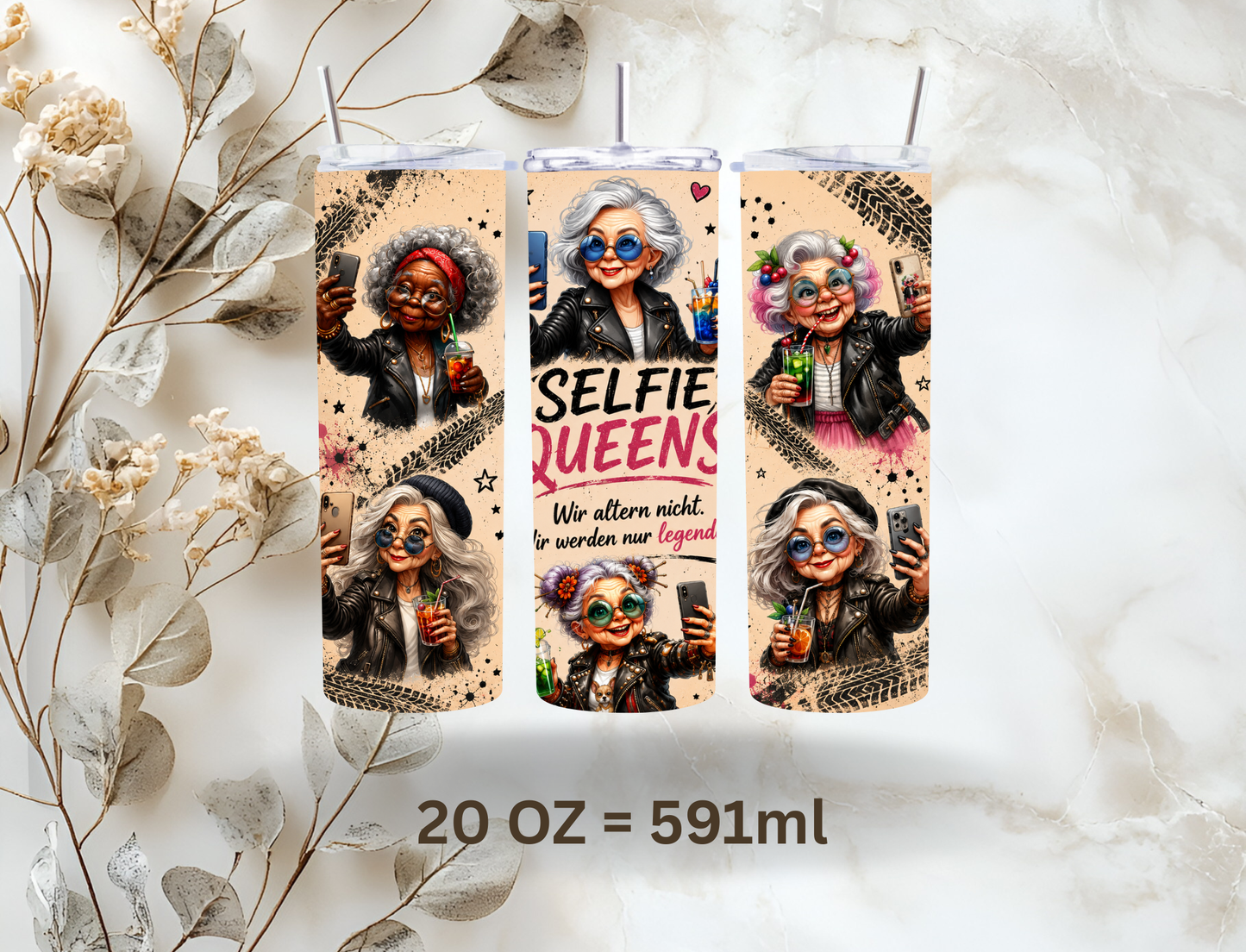 Tumbler 20oz (591ml) "Rocking Oma"