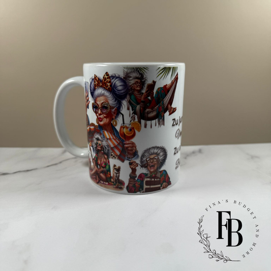 Tasse 11oz (330ml) "Omi zu alt für den Bullshit"