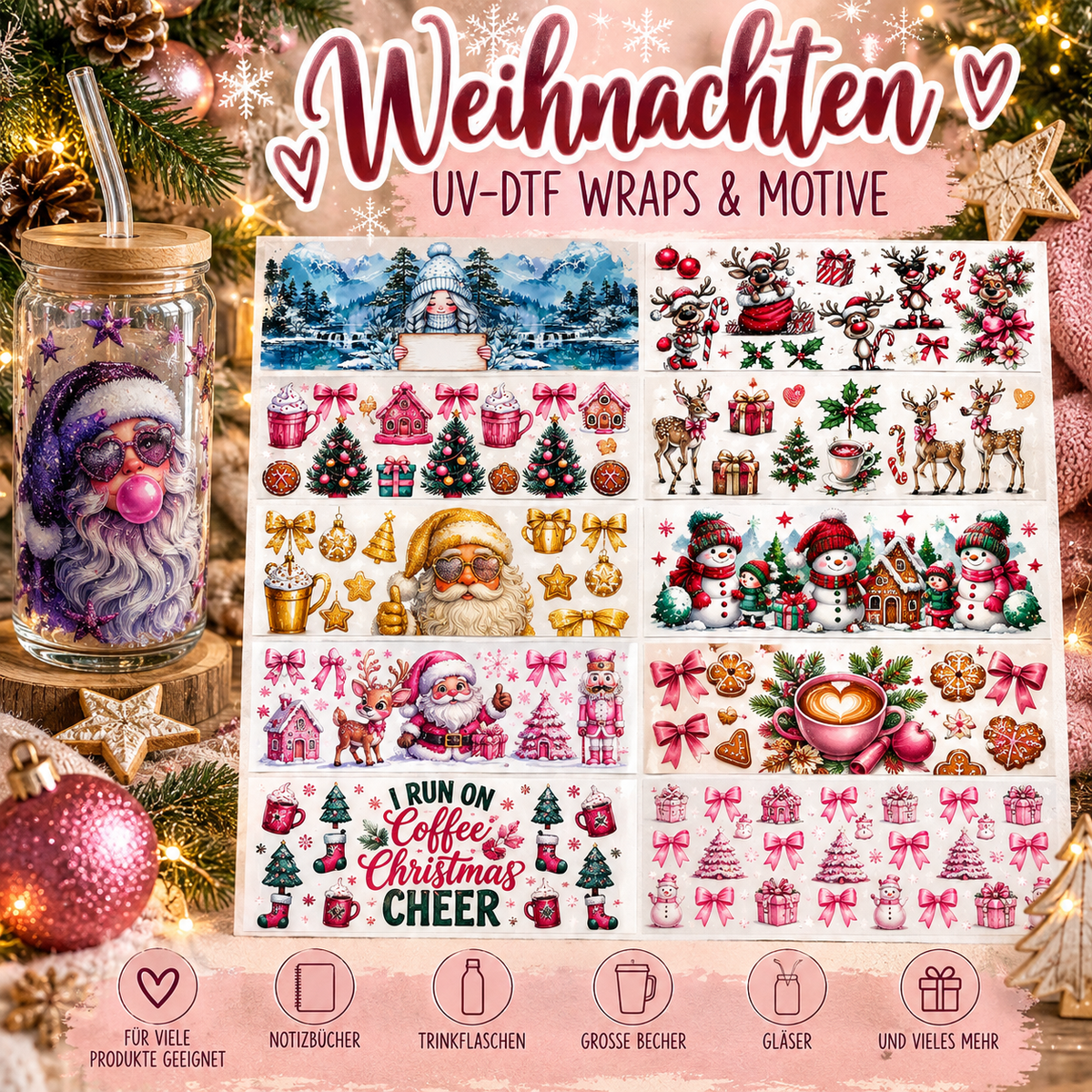 Weihnachten – UV-DTF Wraps & Motive