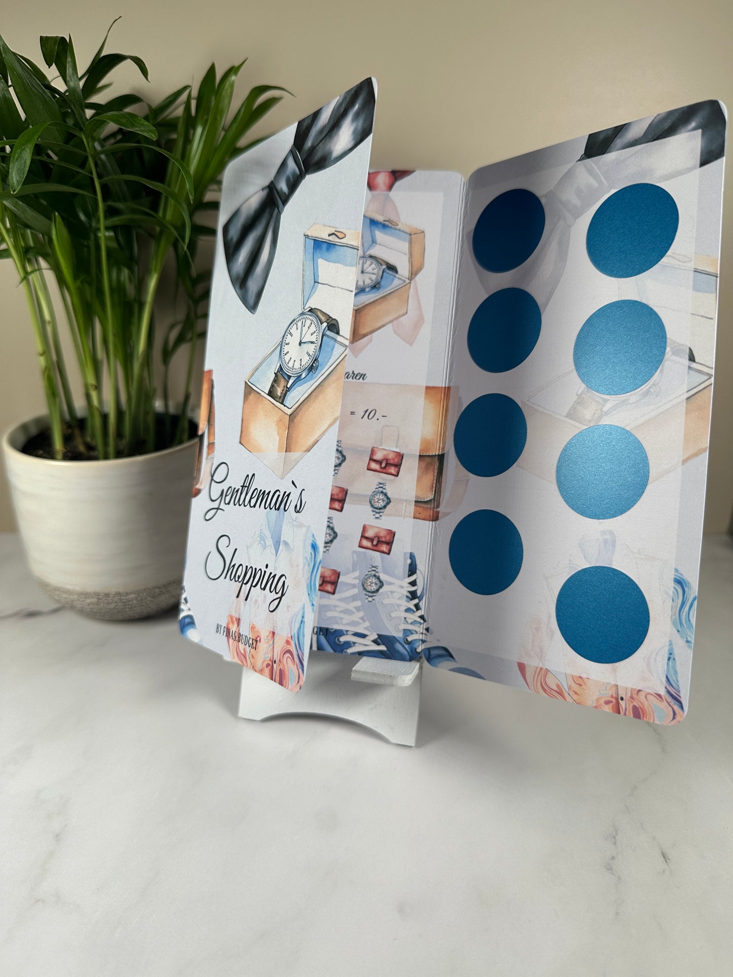 Shopping Mann 3er Klappkarte
