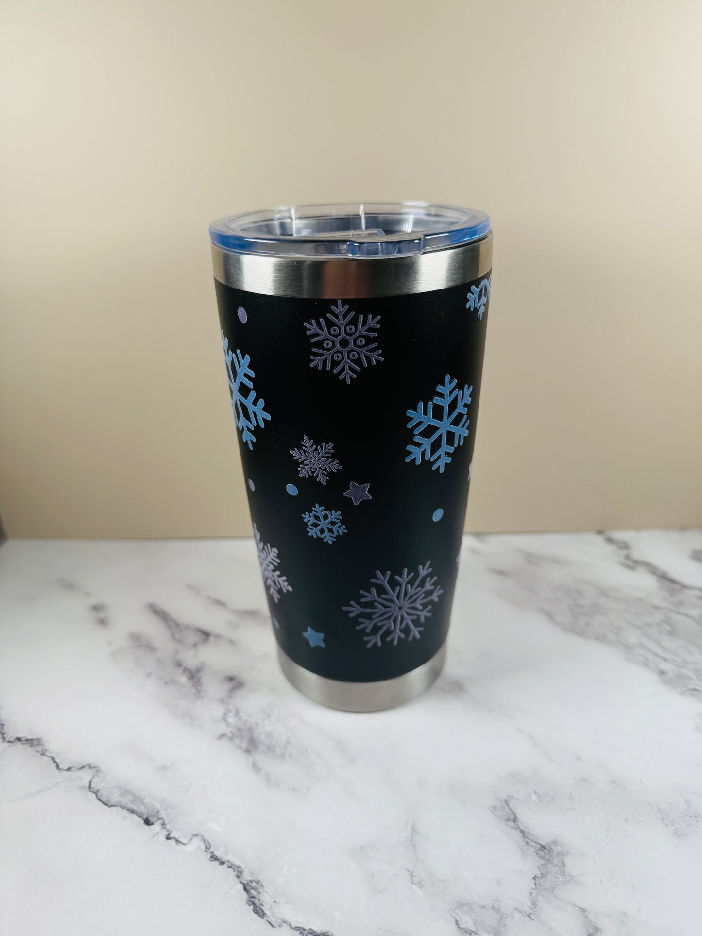 Thermobecher Schwarz "Verschiedene Designs"