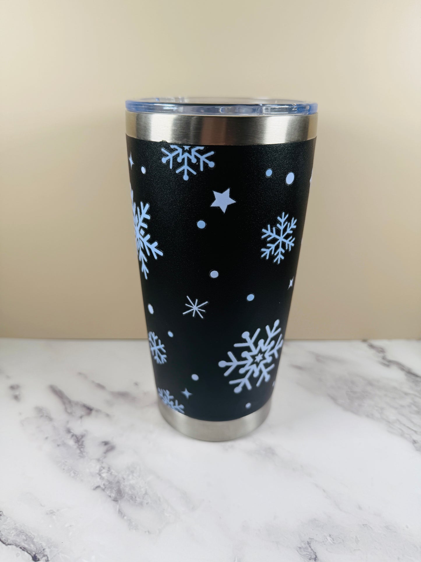 Thermobecher Schwarz "Verschiedene Designs"