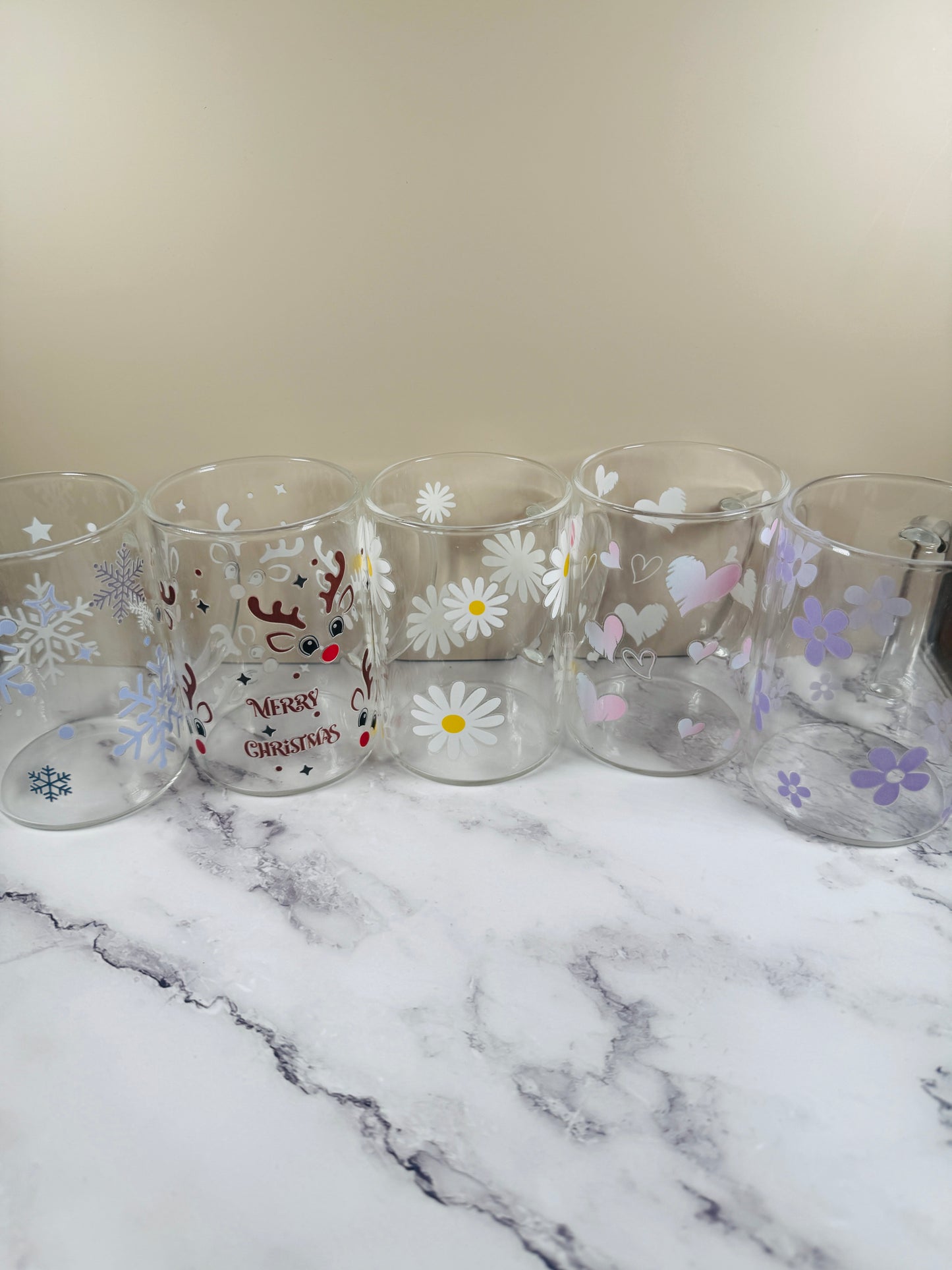 Teeglas Klein "Verschiedene Designs"