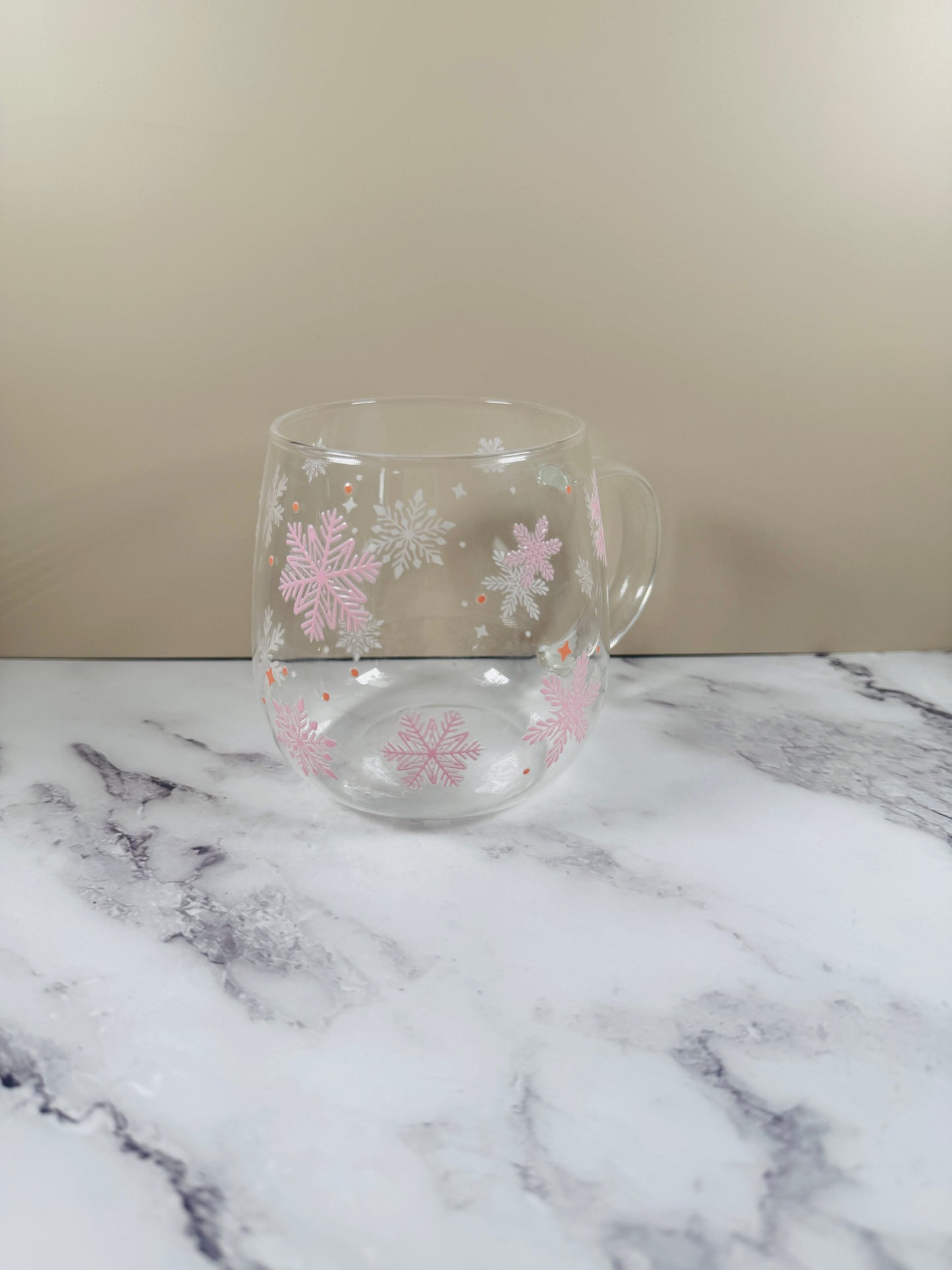 Teeglas gross Bauchig "Verschiedene Designs"