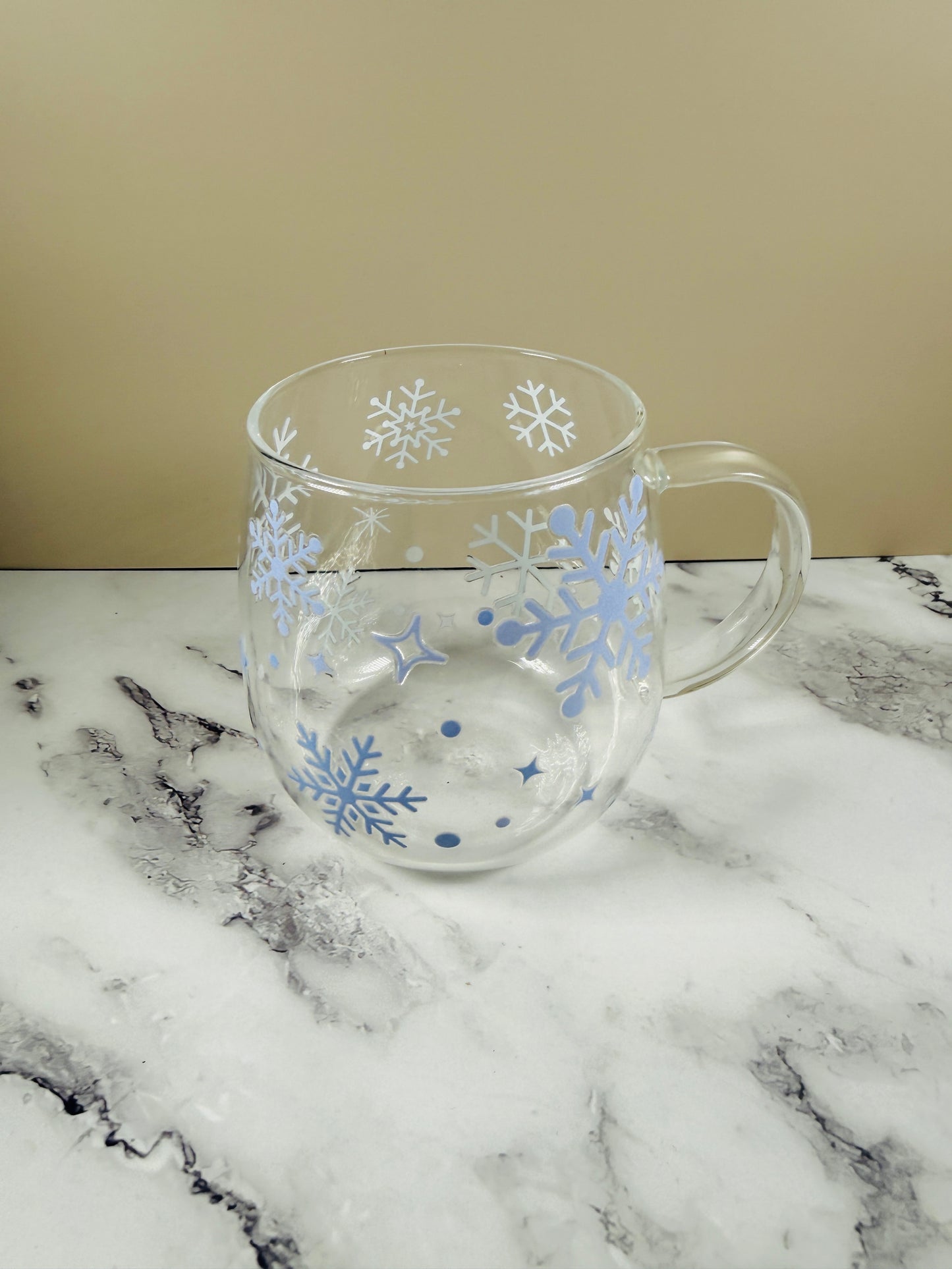 Teeglas gross Bauchig "Verschiedene Designs"