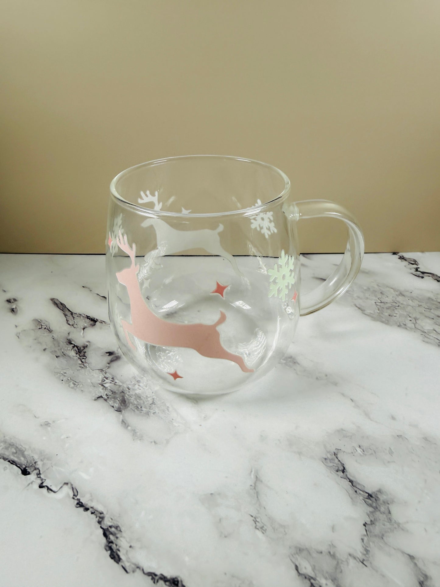 Teeglas gross Bauchig "Verschiedene Designs"