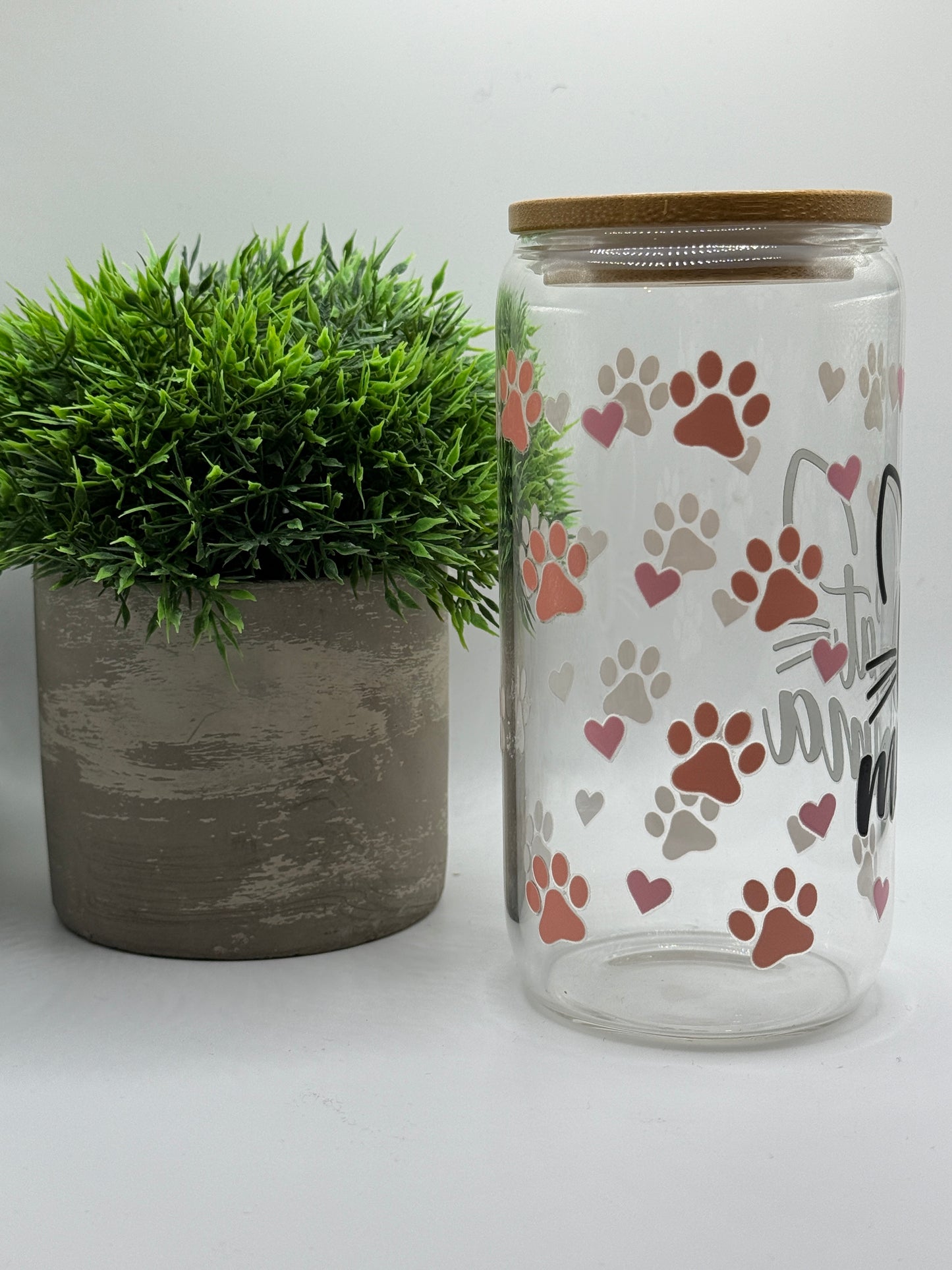 Trinkglas "Cat Mama" 16oz (473ml)