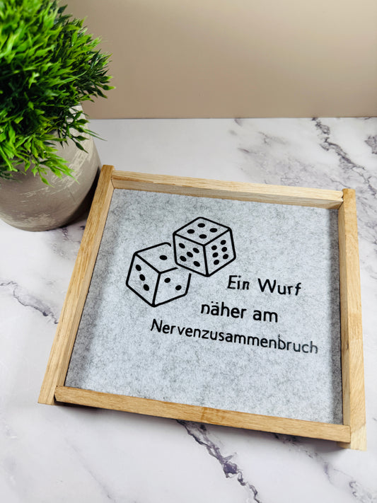 Würfelbrett Eichenholz Handmade