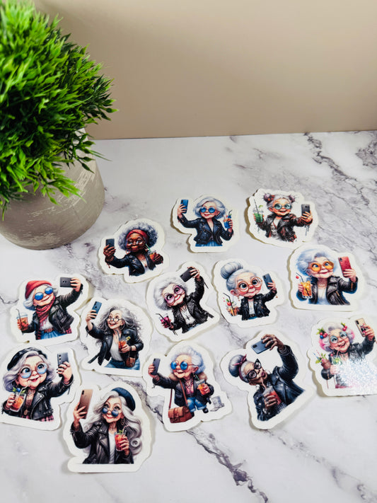 Sticker-Set – Rockige Omas