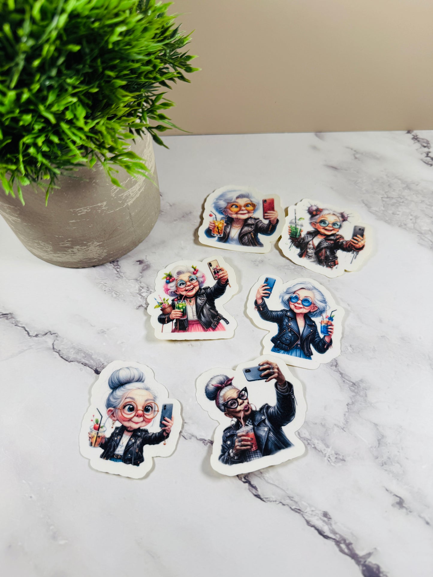 Sticker-Set – Rockige Omas