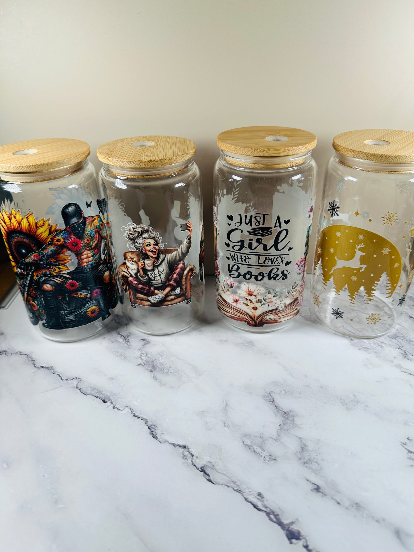 Trinkglas "Verschiedene Designs"