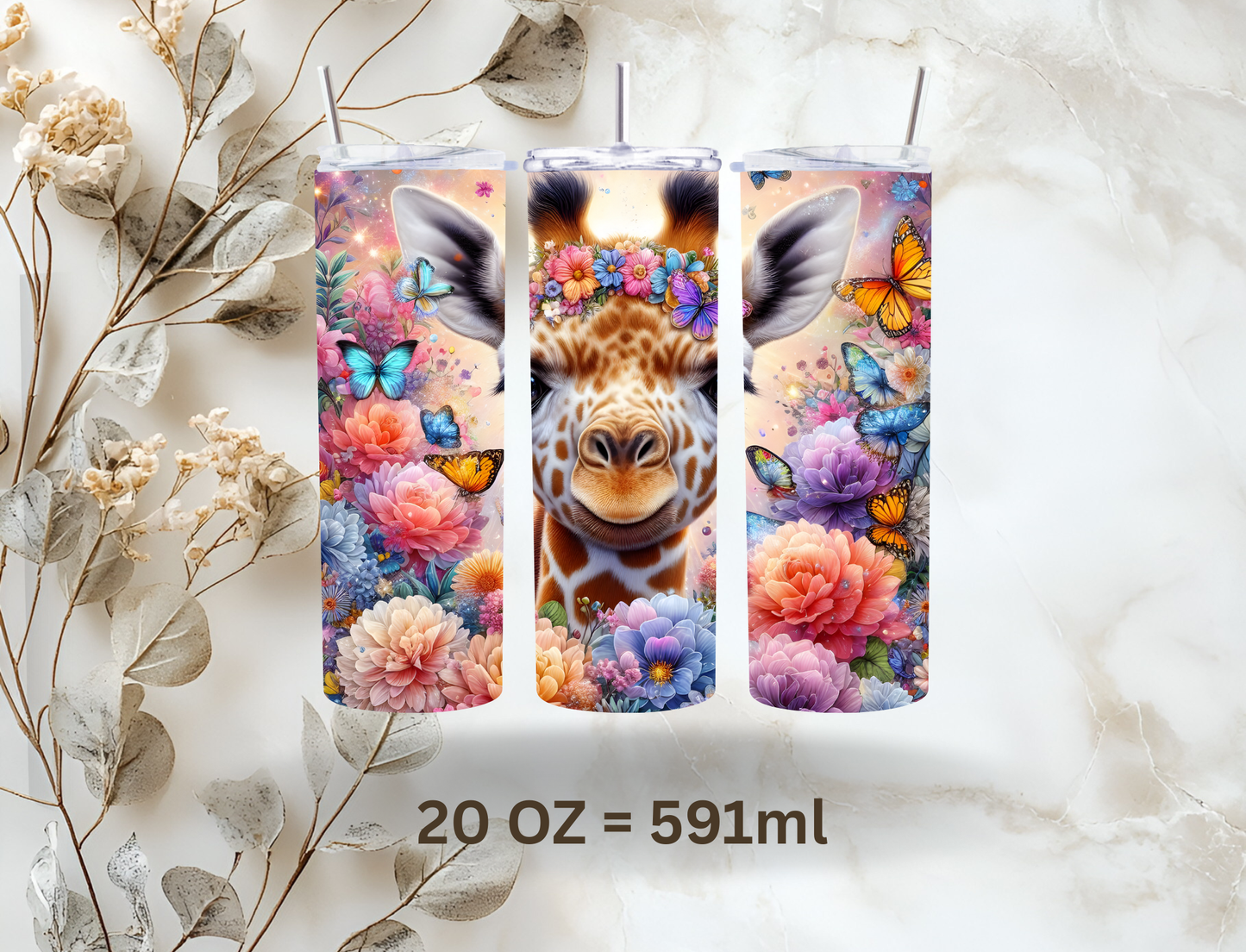 Tumbler 20oz (591ml) "Giraffe Sofie"