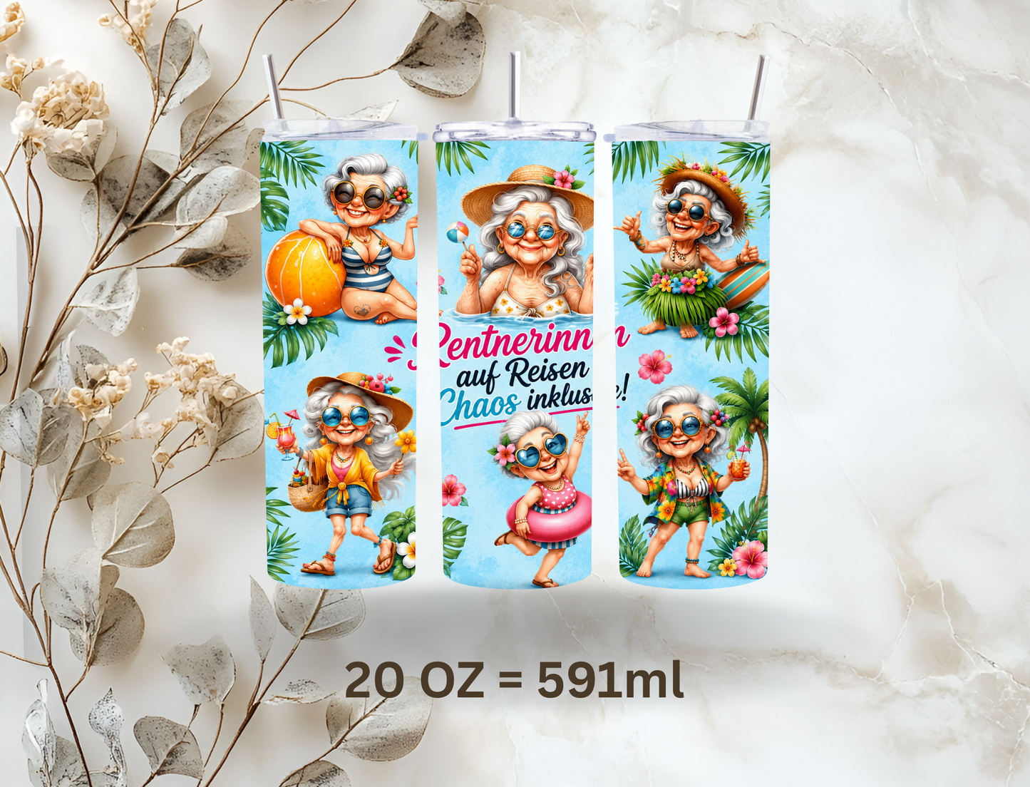 Tumbler 20oz (591ml) "Urlaub Oma"
