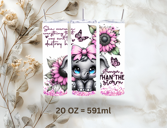 Tumbler 20oz (591ml) "Baby Elefant Strong"