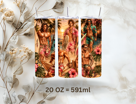 Tumbler 20oz (591ml) "Surfer Boy"
