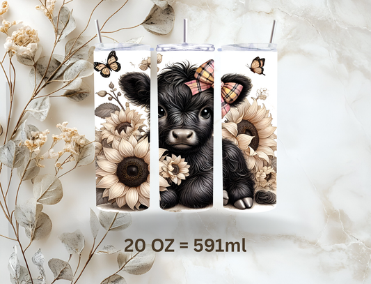 Tumbler 20oz (591ml) "Belinda Beige Cow"