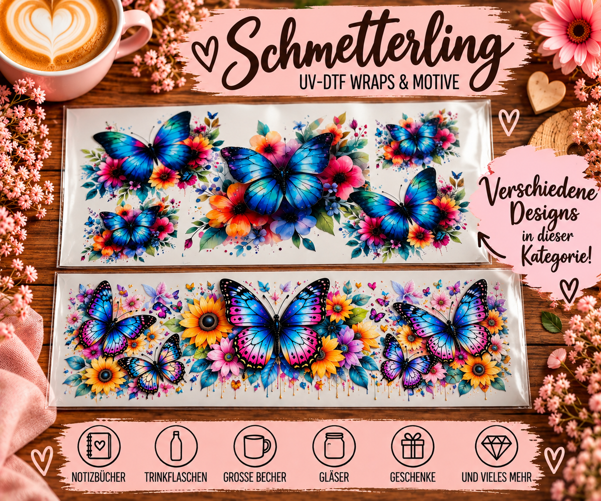 Schmetterlinge – UV-DTF Wraps & Motive