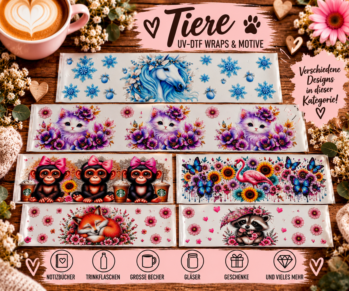 Tiere – UV-DTF Wraps & Motive